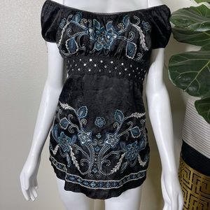 ☀️3x$25☀️ Hearsoul embroidered blouse